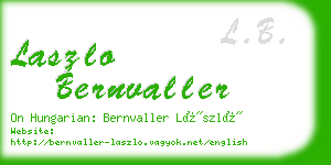 laszlo bernvaller business card